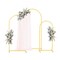 Gold Metal Semi-Circle Arch Backdrop Stand Set, 3-Piece Event Display